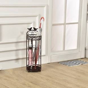 欧式创意雨伞架酒店大堂雨伞桶家用门口放伞架子铁艺折叠伞收纳架