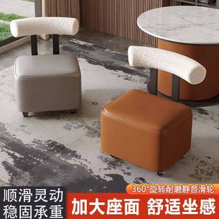 溜溜凳万向轮小凳子家用矮凳滑轮小板凳门口客厅沙发凳靠背滑滑凳