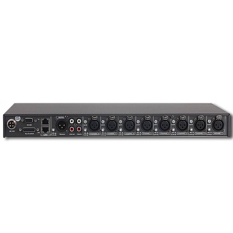 MX830智能8路会议混音器带48V幻象供电麦克风有线话筒集线器分配