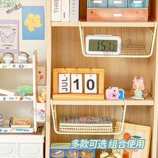 厨房柜子里置物架挂篮桌下衣柜收纳架吊柜分层隔板橱柜分层架宿舍