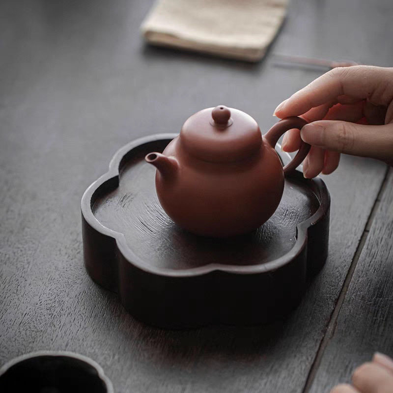 新中式复古实木壶承养壶隔热垫茶壶托盘茶壶垫小型干泡台茶具配件