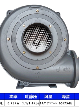 PF125低压冷却散热风机三相离心式机750w蜗壳送风鼓风机大风量