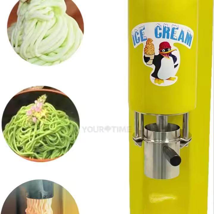有趣美味台式小型商用家用意大利面条冰激凌机硬冰淇淋压面条机
