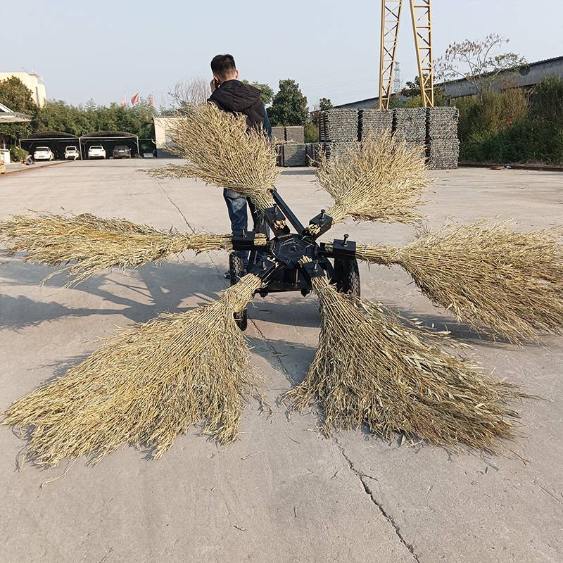 牵引式扫地机道路工业园折叠清扫机圆盘旋转6把风火轮扫路机智能