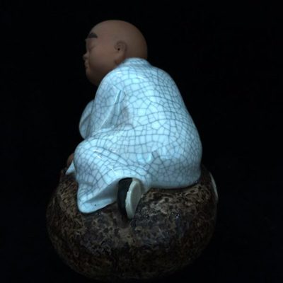 石湾陶瓷一休小和尚和为贵摆件玄关书房电视柜新房儿童房摆设礼品