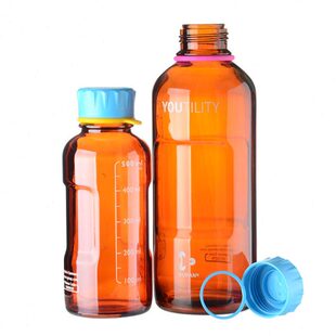 肖特棕色玻璃水杯果汁避光酒瓶茶杯便携密封储酒器进口YOUTILITY