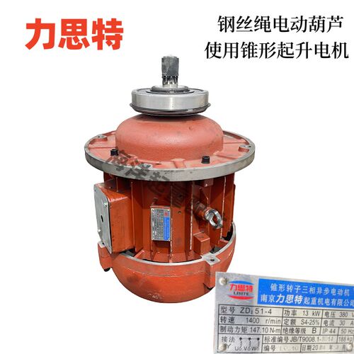 南京力思特起重电机ZD1 51-4 13KW 10吨钢丝绳电动葫芦主起升电机