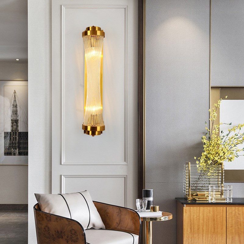 工程轻奢水晶壁灯后现代简约酒z店客房过道售楼部样板房卧室床头