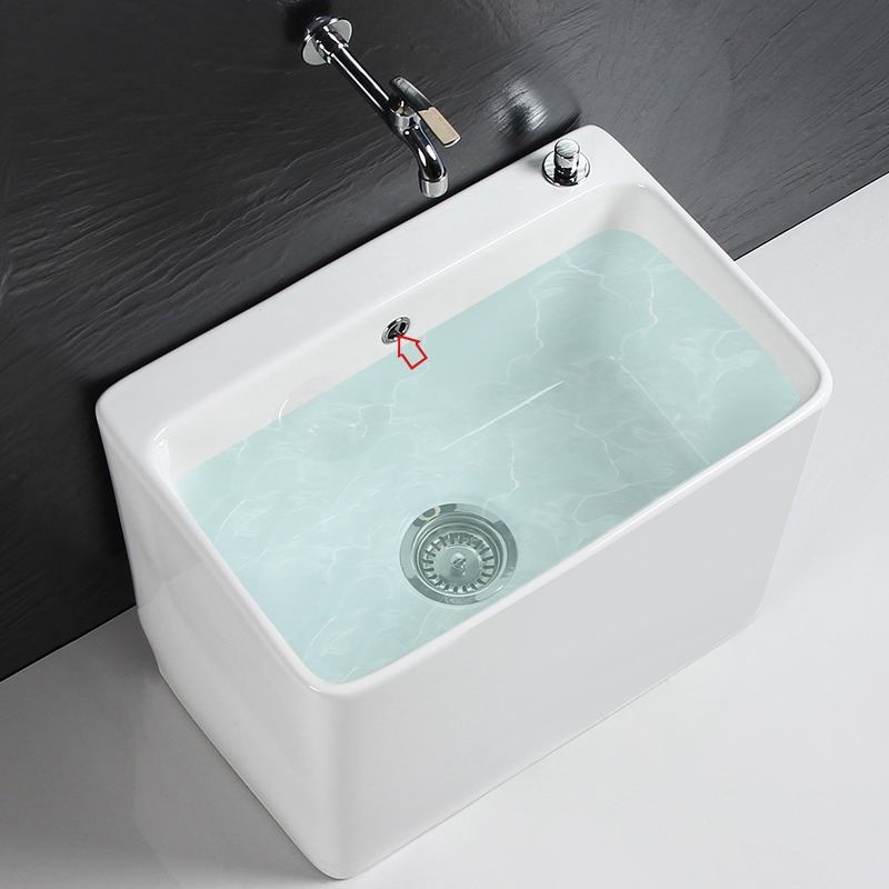 大小号双驱动拖把池陶瓷拖布w池长方形墩布池阳台拖把盆甩干洗地