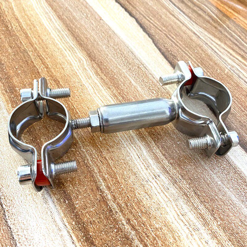 不锈钢管支架双层调节双头管夹喉箍管道固定支架卡箍双管卡固定器,农用物资,苗木固定器/支撑器,淘宝优惠券,粉丝福利购,淘宝优惠卷