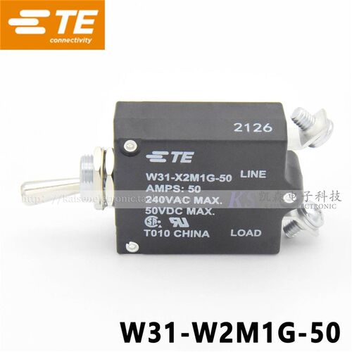 Tyco TE W31-X2M1G-50 50A 4-1393247-3 UL 直升机设备过载保护器