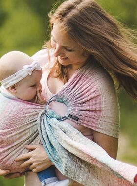 超薄 文艺清新 有环背巾德国didymos哺乳西尔斯新生初生婴儿