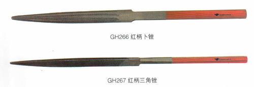 半圆三角锉刀红柄 首饰工具打金工首饰工具器材设备 红柄卜锉3
