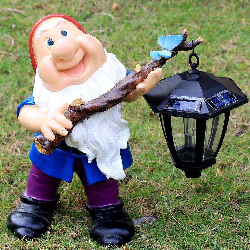林外园雕塑卡通小能矮人太阳灯装TYN-001饰品摆件庭院草户坪花园