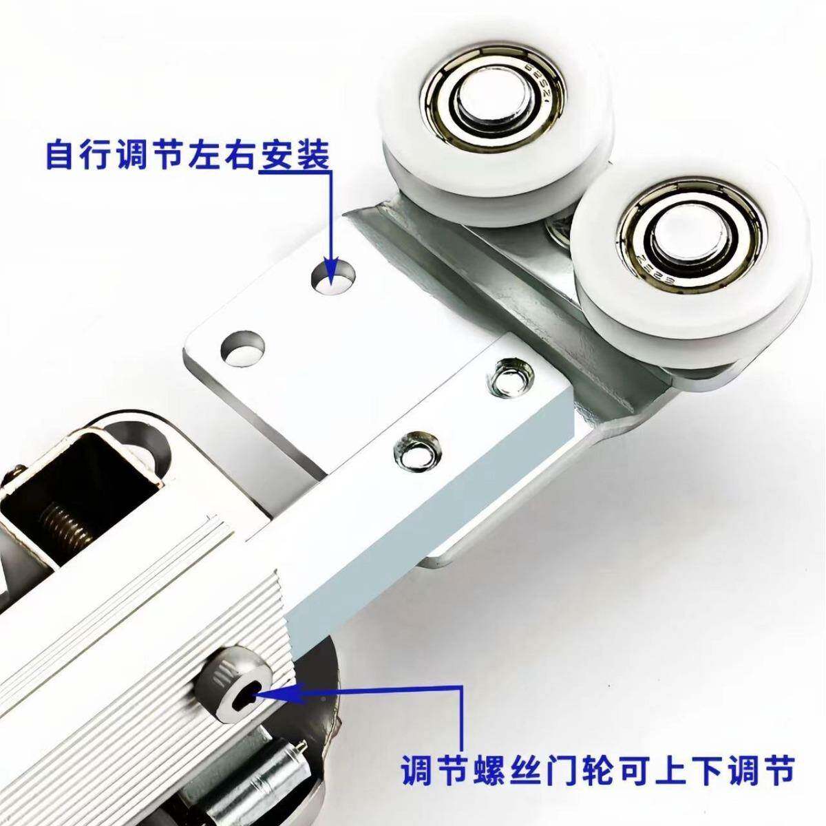 间衣吊柜折叠门无下轨吊滑763轮推拉门帽轨道过道门两折衣柜轮配