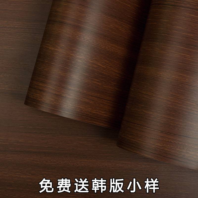 韩版木纹贴纸PVC自粘导气槽墙纸家具翻新展柜工程壁纸波音软片