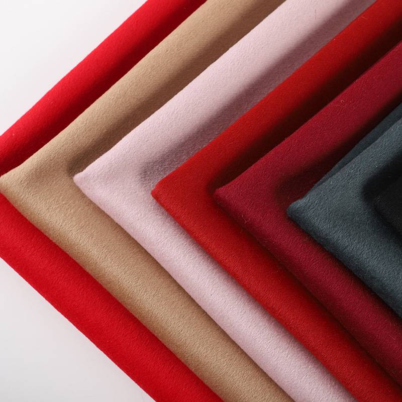 20羊绒80羊毛100支高密双面呢 羊绒秋冬毛呢大衣外套毛纺布料厂家