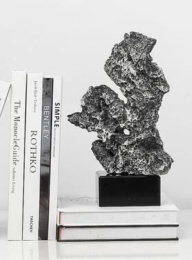 新式仿真假山石头造景意砂石客禅96A厅中饰书房软装品样板房装饰