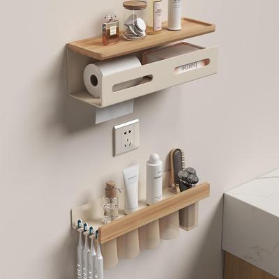 原吹风机置收物架免打木孔tb-77030卫生间浴双层洗脸巾挂架支架室