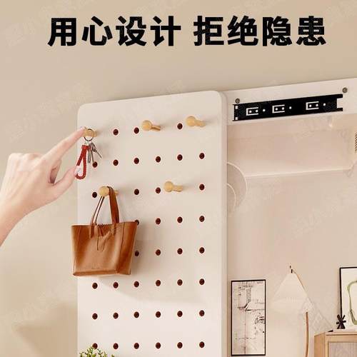 藏隐形见详情玄穿衣镜推拉关闭隐全身镜子贴墙可遮挡壁挂板洞洞关