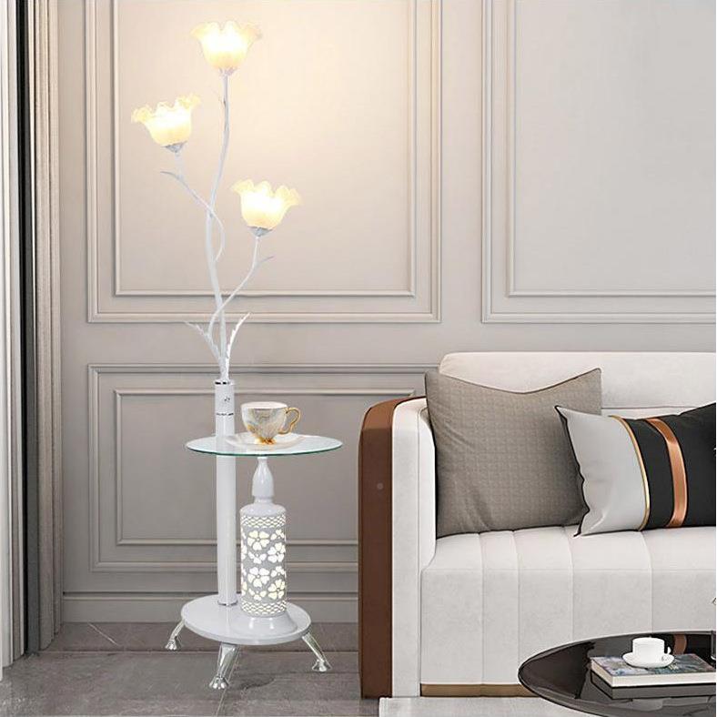 客411厅护茶几落地灯设现代简约玻璃眼计感沙发旁边智室能艺术卧