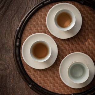 叙旧 竹制托盘竹编茶具收纳盘日式干泡圆茶盘水果盘家用奉茶盘