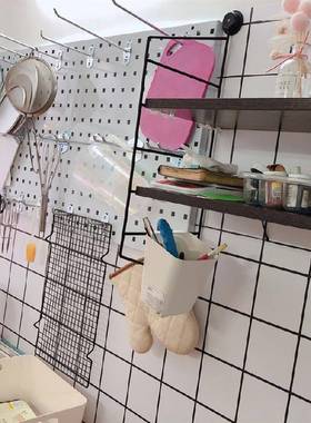 洞方孔洞AL100424板免打烘焙孔具家用厨房厨具收纳整理网工红铁艺