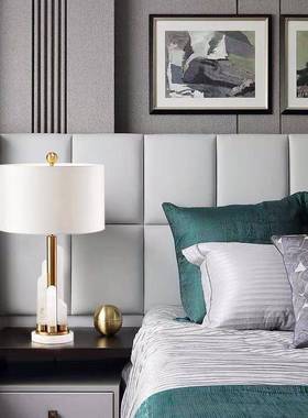 大中式简约现代云石柱台灯后现代气TL-D012新设计师客意厅主卧创