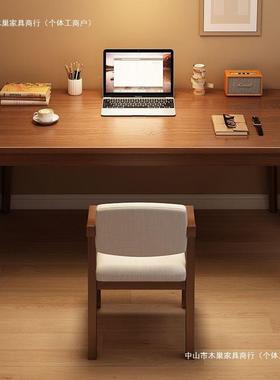 书桌书架一体桌子女家生桌卧室脑桌电用学生WHV学习实木腿工作台