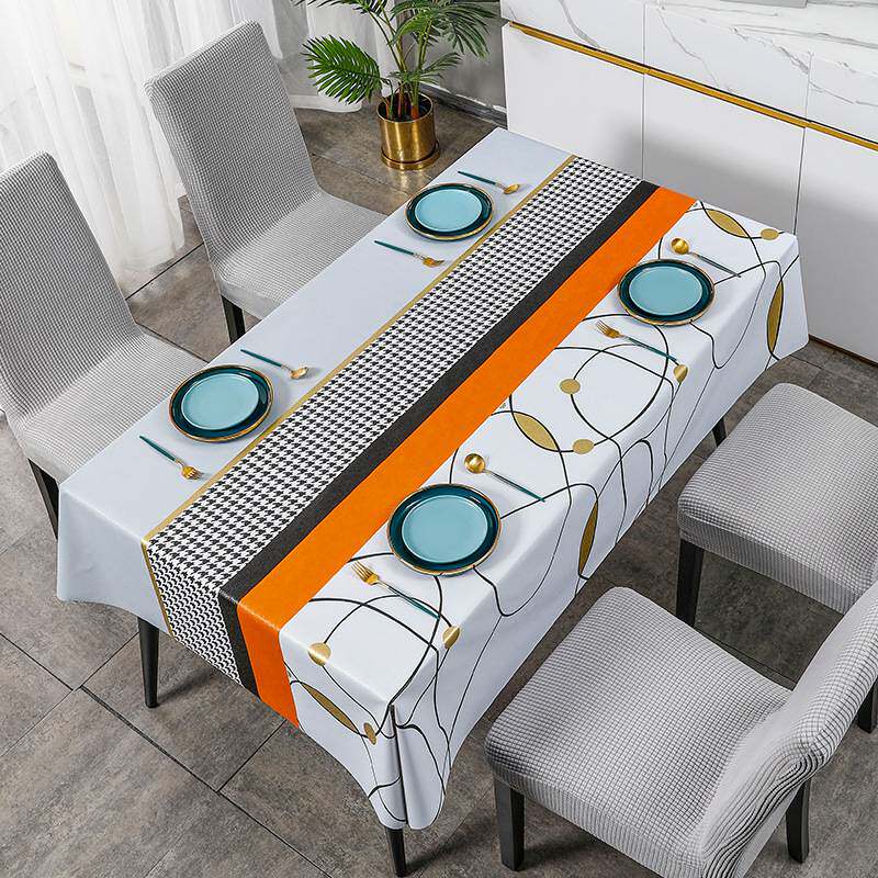 2022年新款餐桌垫家用椅子套套装桌布防水防油免洗凳子垫罩餐椅套