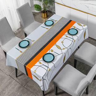 2022年新款餐桌垫家用椅子套套装桌布防水防油免洗凳子垫罩餐椅套