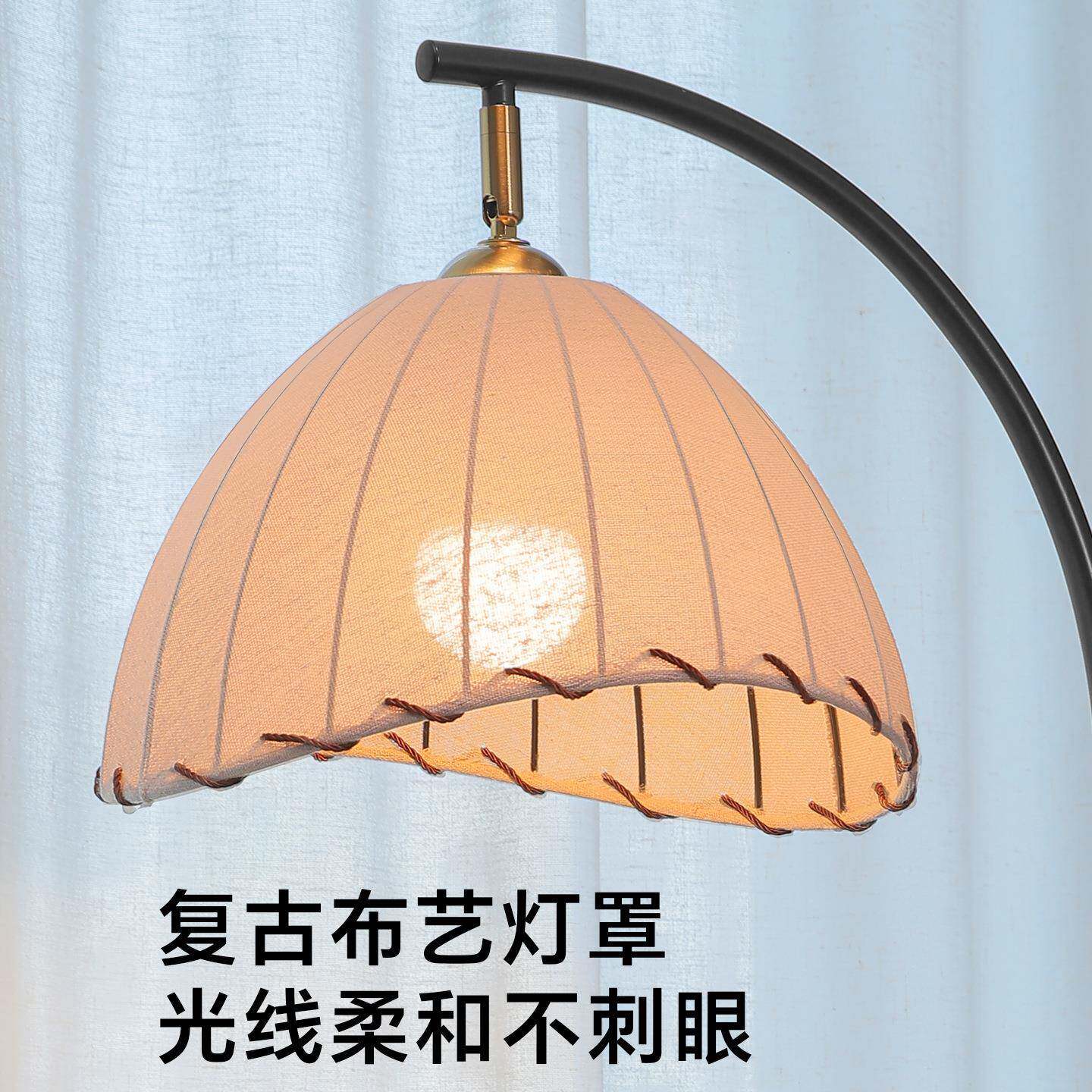 中发古风落地灯客厅沙旁2026新款复古848置室床头柜物一体氛围灯
