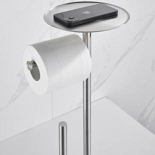 落地式巾架不锈钢立毛47巾置物架卫生孔间厕纸免打酒店移动卷纸纸