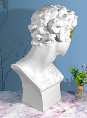 60c小卫摆件蒙石眼m美第客奇树脂头像雕像HCF-给60雕塑欧式膏像别
