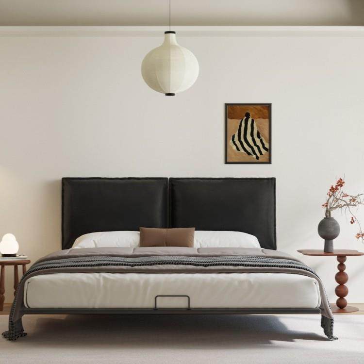 免洗猫抓床头软包皮靠背感无床b820266靠垫革大靠枕头木皮床头套