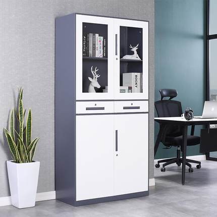 钢制文件柜窄铁边皮资料柜拆套色装办公室档案XL-CZG09柜物财务凭