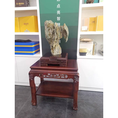 正方形沙发边几实木角几客厅茶几边桌中式简约边柜盆景架奇石架子