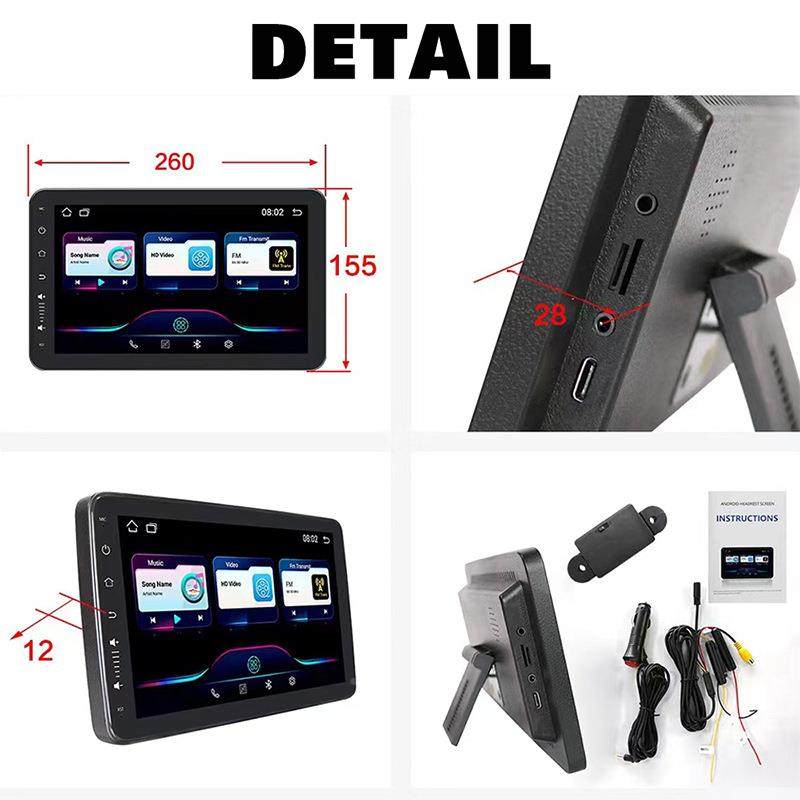 10跨境新款寸安挂车载头枕显示VOG器显示屏车用轻便卓画质高清显,标准件/零部件/工业耗材,车间地垫,淘宝优惠券,粉丝福利购,淘宝优惠卷