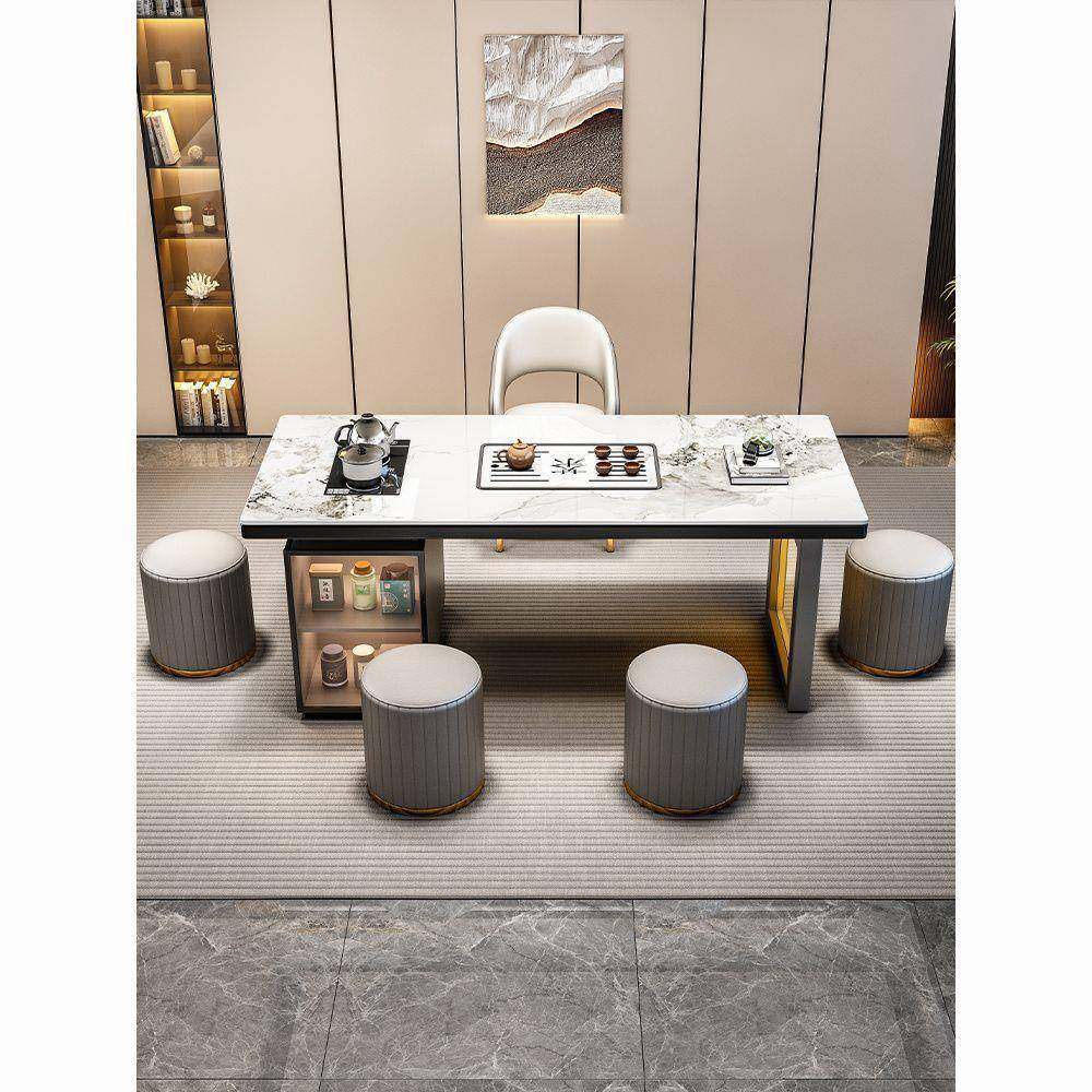 组奢YNJ茶轻桌烧水一岩板新款泡茶台茶桌椅合套装网红茶桌体意式,商业/办公家具,茶台/茶桌,淘宝优惠券,粉丝福利购,淘宝优惠卷