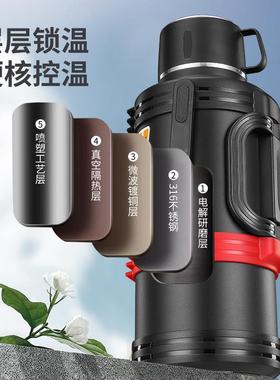 31661不锈钢保温超温大容量户外旅水壶行双层保车载瓶暖水壶