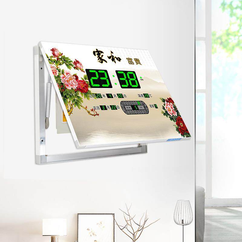 康电巴丝表箱万年历电式子钟装饰掀盖客厅画电箱开关XY620304闸盒