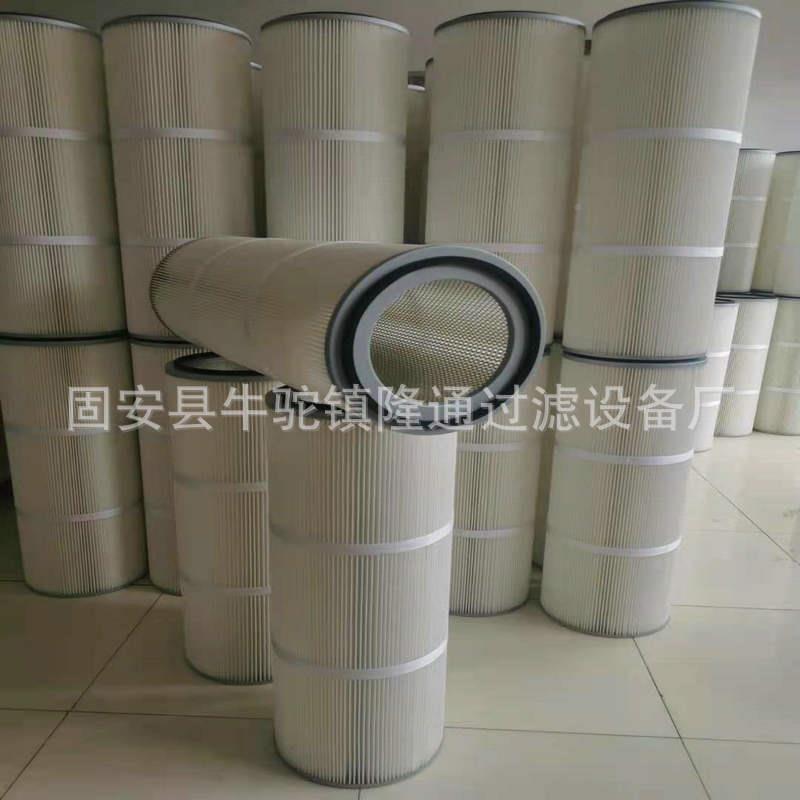 喷砂机抛丸机气除扫尘滤筒地车尘除滤芯覆膜NMD聚酯空纤维滤筒