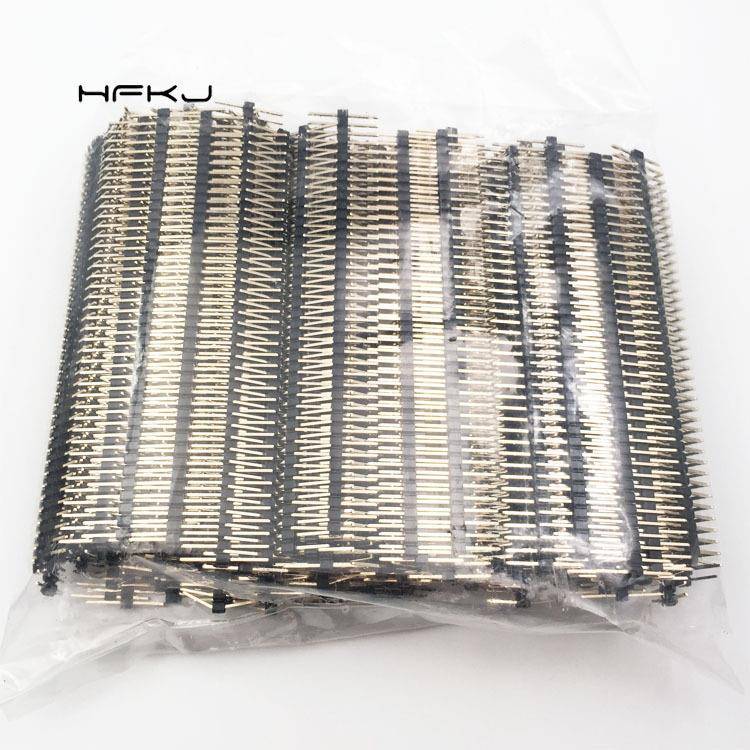 厂家直供2.54m插针1*40pm排针针长17HUOmm塑胶居S中pi针连接器ROn