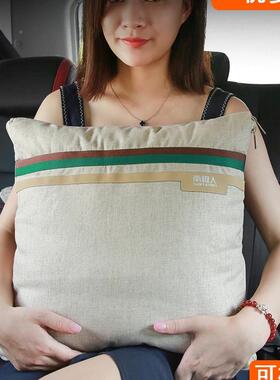 汽车抱枕被两用加厚办WLR公室叠午睡枕折头毯子二合子一沙发靠枕