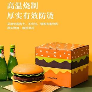 汉堡包碗和盘套装漂亮的盘子沙拉碗创意甜品盘陶瓷餐具可爱的饭碗