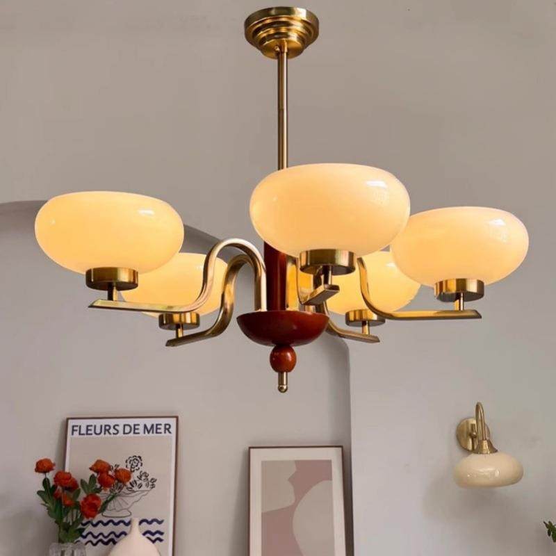 美式复古卧室中灯新式简约358奶油风玻璃轻创意客厅吊餐厅书房吊,家装灯饰光源,智能吊灯,淘宝优惠券,粉丝福利购,淘宝优惠卷