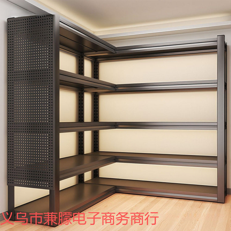 转角L型置物架拐角多层货架房间直角收纳柜置物架落地多层储物架