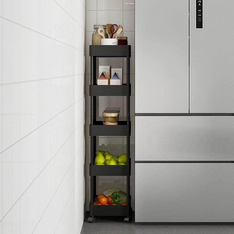 层厨房夹缝置物架落ABS落地地多可移动推车多功能储物架小蔬果整,收纳整理,书桌收纳置物架,淘宝优惠券,粉丝福利购,淘宝优惠卷