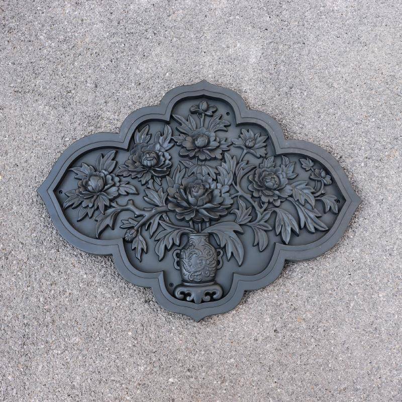 梦花开富贵9XXZ9*4树脂一体牡丹古异中式庭院影壁芯塑料形砖7雕挂