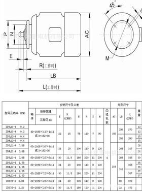 ZD电Y122-1.K4锥形转子制RPE动动机5南京起重电机总厂电机